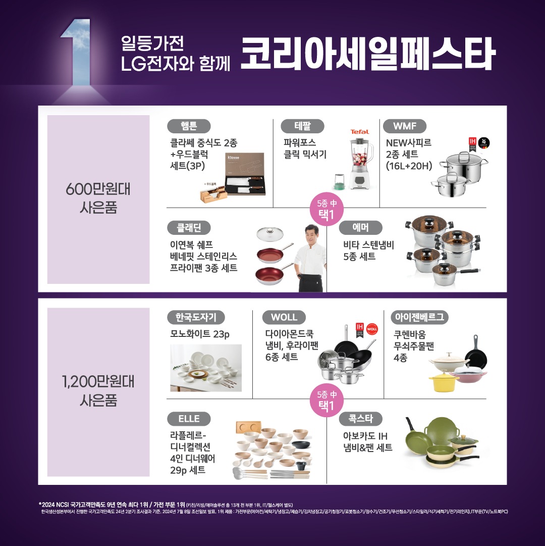 코리아 세일 페스타 베스트샵 이벤트 안내